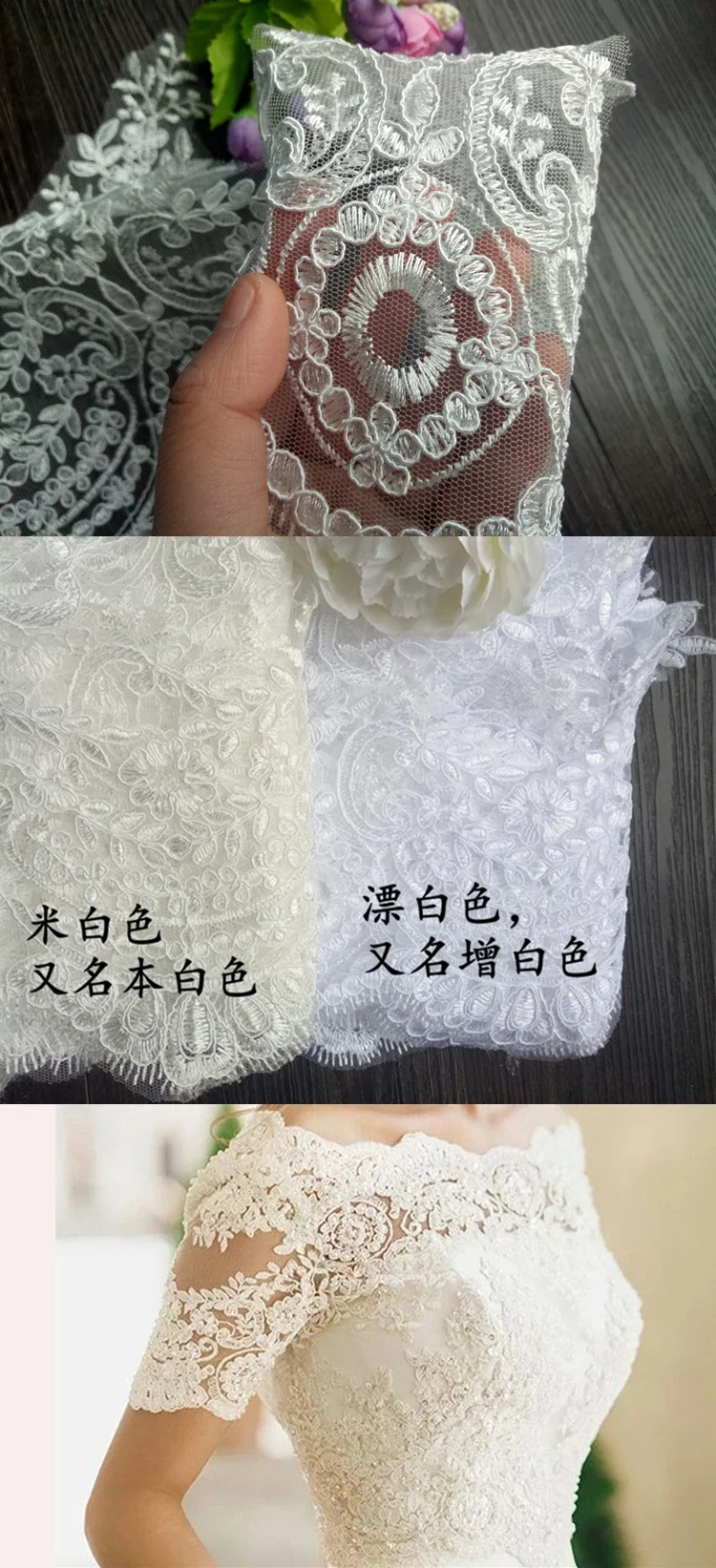 3 Yards/Lot 14 Farben Auto Knochen Stickerei Stoff Pailletten Spitze Trim Für Handgemachte DIY Kleidung Hochzeit Kleid Schleier 24CM Zubehör – Detail 5