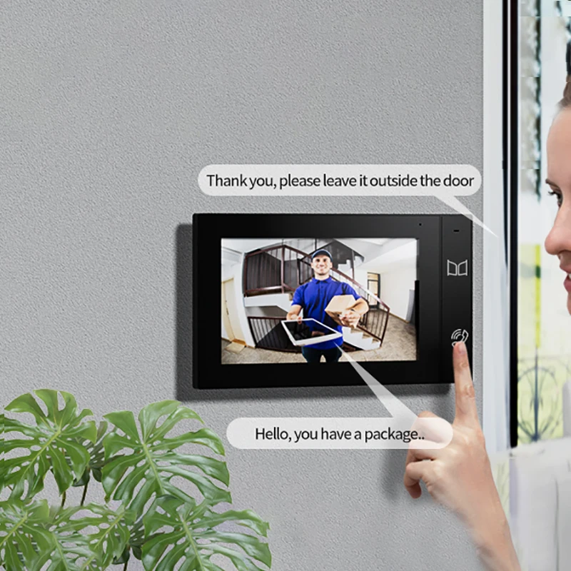 Jeatone 7 pollici WiFi videocitofono TUYA Smart Home 1080P Monitor Touch Screen 2 fili campanello telecamera sistema di controllo accessi Kit