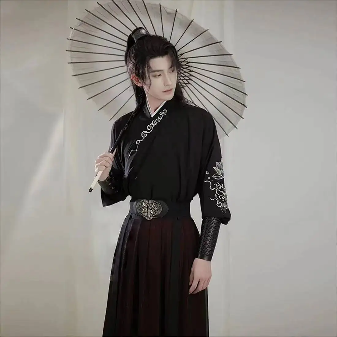 Ancient knight hanfu men women aldult Kimono Swordsman hanfu Traditional Vintage Ethnic cosplay Dance Costume Chinese silk robe view 3
