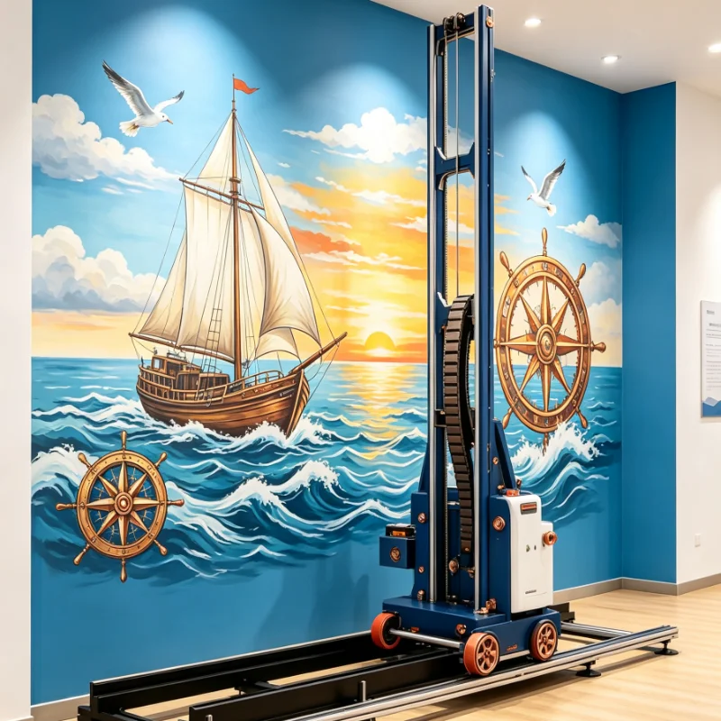 Customized Wall Mural Machine With Automatic Calibration And High Yield Ink For Commercial Wallpaper Jobs