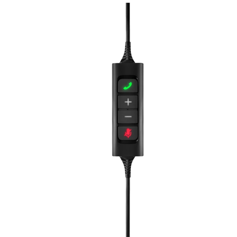 Call Center Headset QD Front-End-Kabelanschluss Lautstärke Stummschaltung Einstellung Rauschunterdrückung USB-Schnittstelle Geeignet für Computer