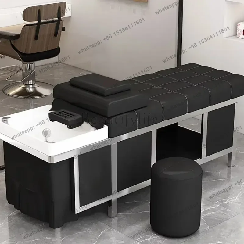Trendy Nordic Hair Shampoo Bed Modern Fashion Unique Ergonomic Shampoo Bed Comfortable Lounge Cadeira De Barbearia Furniture