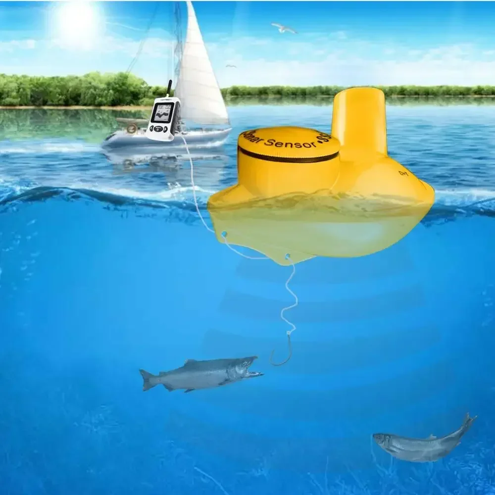 Digital Wireless Sonar Fish Finder 120m(400ft) Wireless Range 45M(135ft) Lake Seabed (OEM Packaging Available)