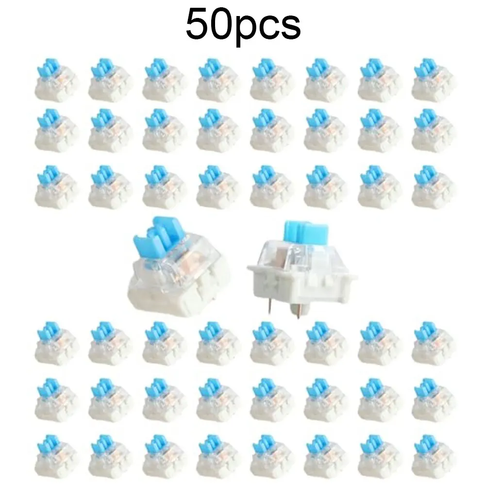 50 PCS Keyboard Switch Keyboard Clicker Key Replacement 3 Pin Tactile Switch Keyboard Replacement Accessories