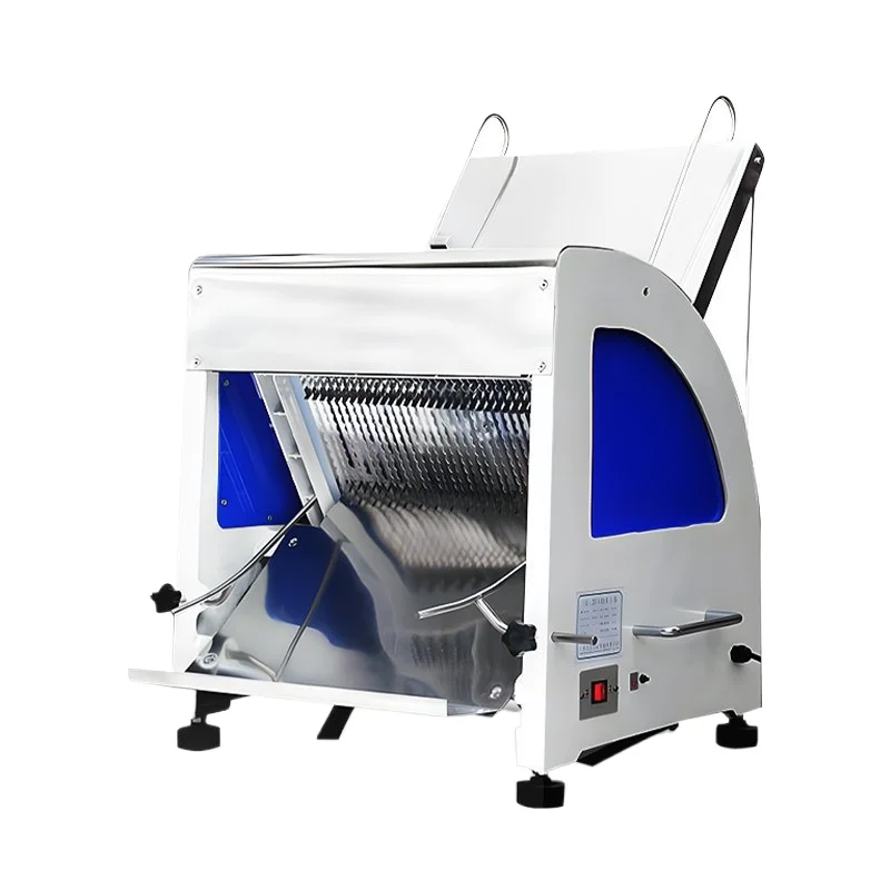 Automatic square bag slicer, toast ham steamed bread slicing machine, bread cutter, stainless steel commercial equipment