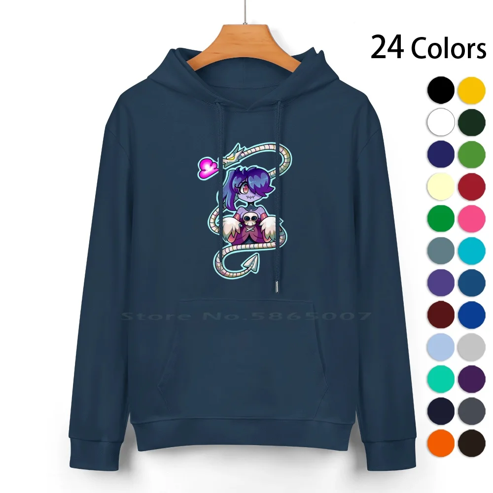 Squigly And Leviathan Pure Cotton Hoodie Sweater 24 Colors Skullgirls Squigly Leviathan Paperadventurer Video Games Abby Key