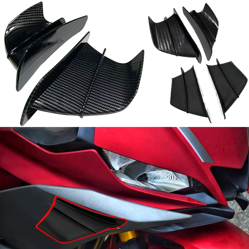 Fit For Ducati 899 959 1198 1198S 1199 1299 Motorcycle Winglet Aerodynamic Wing Kit Spoiler Panigale V4 V4S V4R V2 Supersport