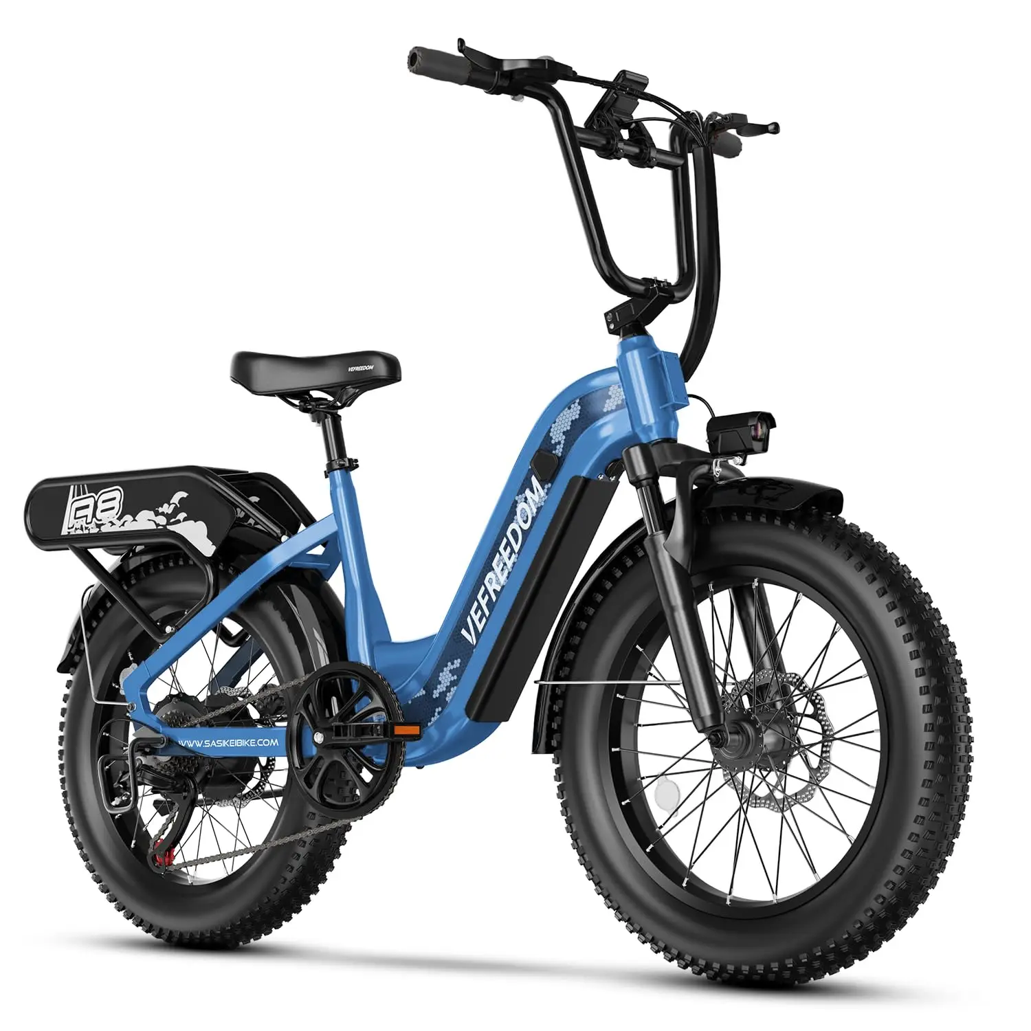 

1500W Electric Bike Full Suspension 48V 20AH Dirt E-bike 20"x4.0 Fat Tire 70 Miles Snow Mountain Road UL Certified, Customized
