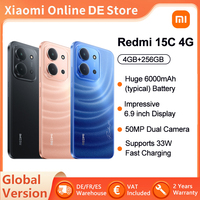 Global Version Redmi 15C 4G Mobile Phone 50MP AI Dual Camera 6000mAh 33W Fast Charging Cellphone Smartphone New