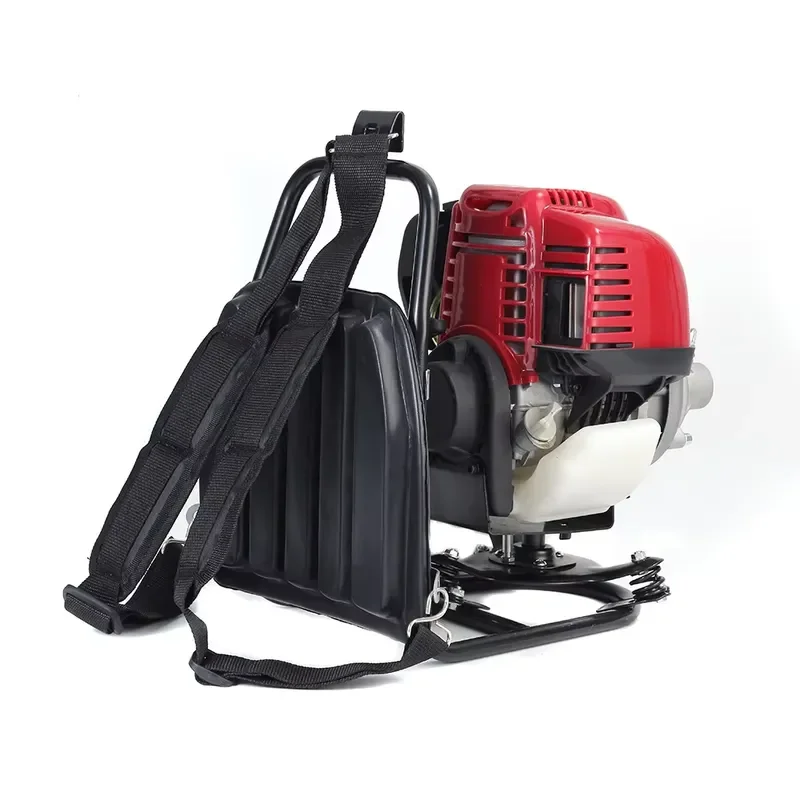 For 2 Stroke and 4 Stroke Petrol Knapsack Side-Mount Lawn Mower and Trimmer with 12 Inch Cutting Width Metal Frame Alloy