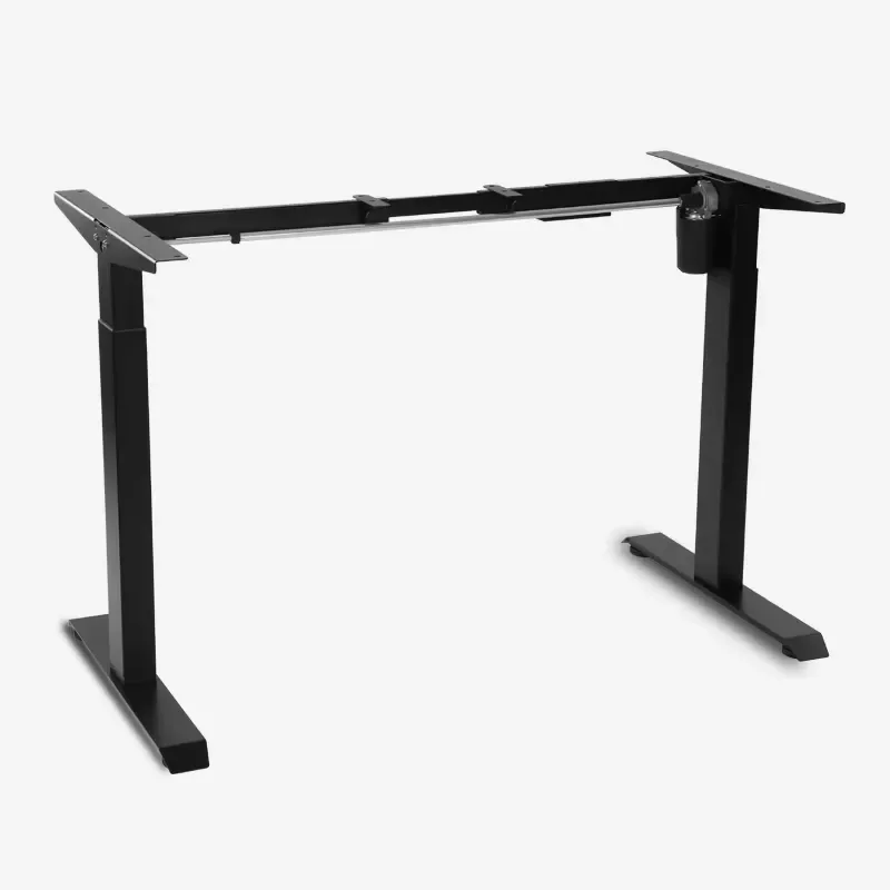 Electric Height Adjustable Desk Single Motor Metal Standing Desk Automatic Lifting Table Frame Home Office 1000N Load