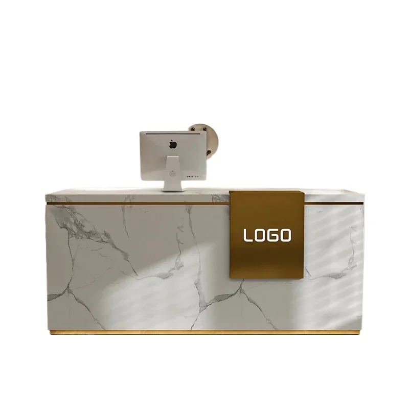 # European Distillation Wall Table Reception Desks Hallway Cash Register Business Counter Salon Modern Mostrador Salon Furniture