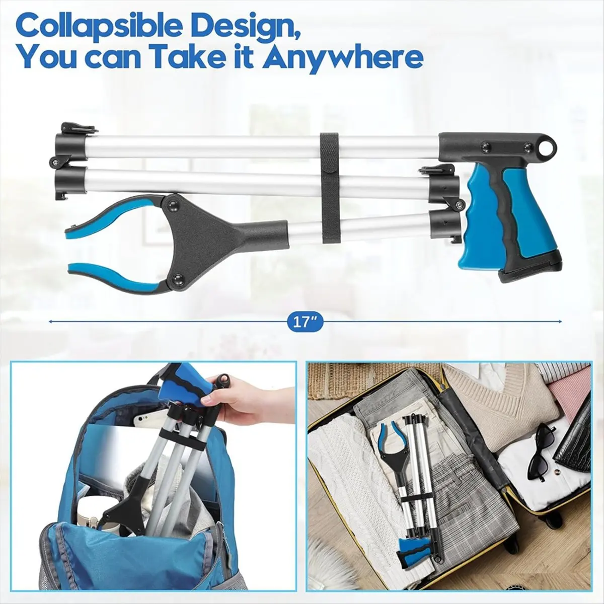 [Promotions]43 Inch Grabber Reacher Tool,Trash Picker Upper , and Easy to Store, Wide Jaw,Grips Items Easily and Securely