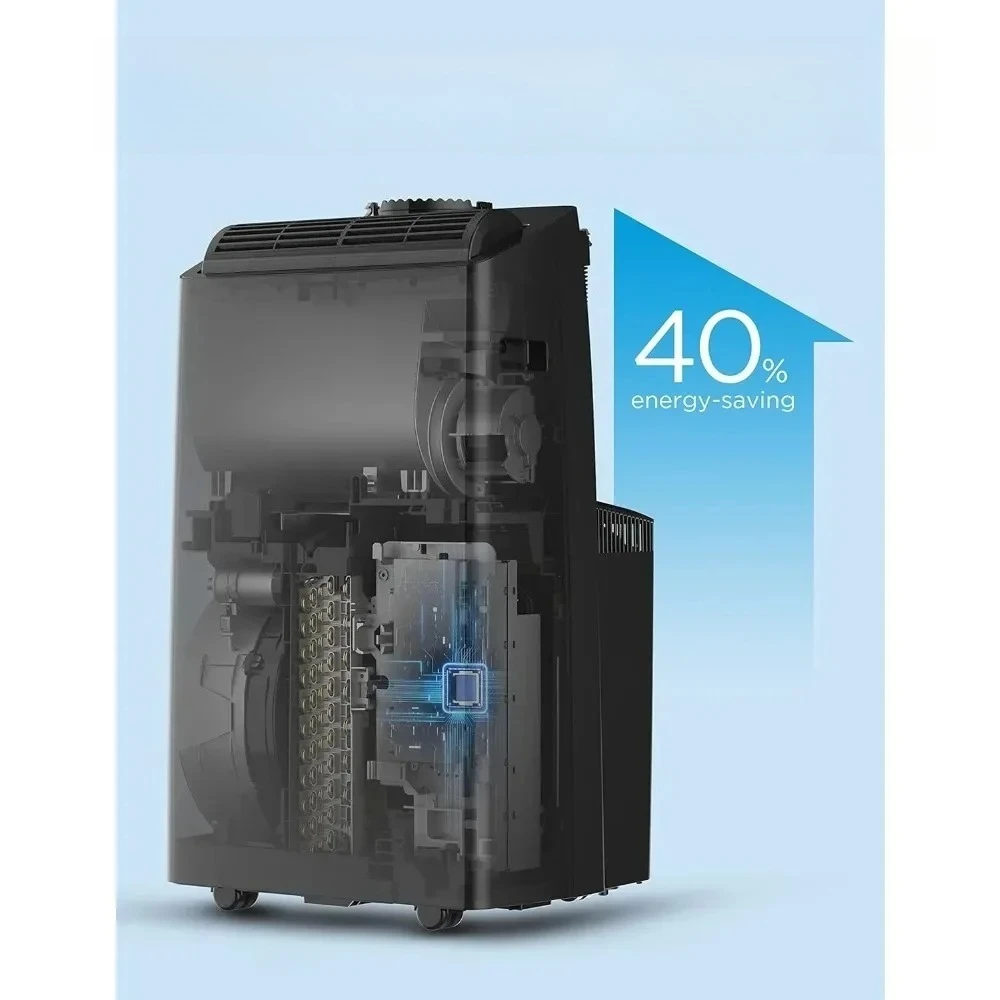 14,000 BTU dual hose-High Efficiency Inverter, Ultra Quiet Portable Air Conditioner, Cools up to 550 Sq. Ft Patio Benches