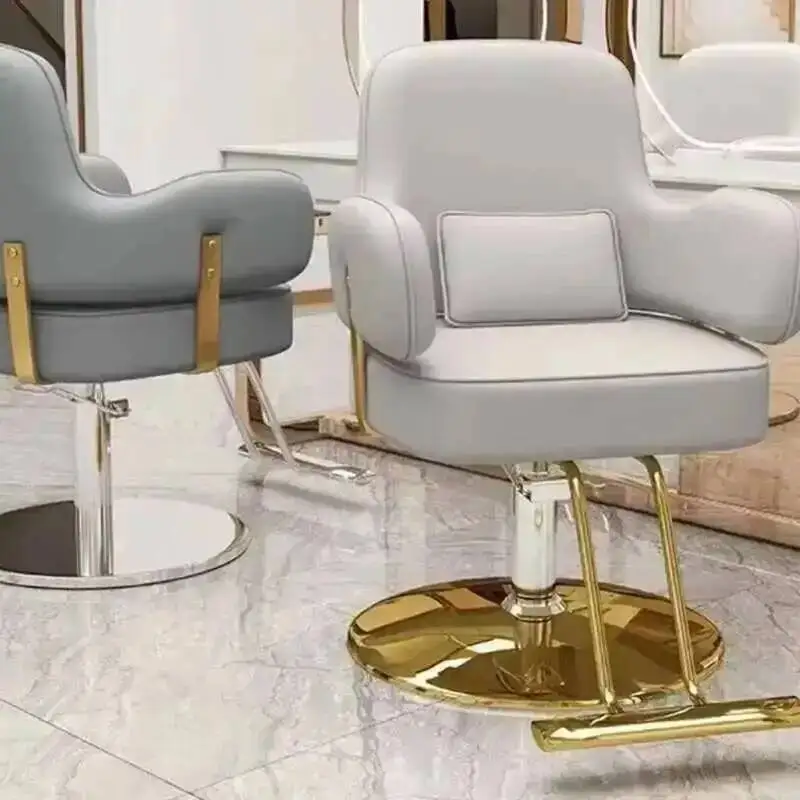 كرسي حلاق عصري فاخر، كرسي تصفيف الشعر الدوار العصري الفاخر، أثاث صالون Kapperstoel الأنيق والمريح