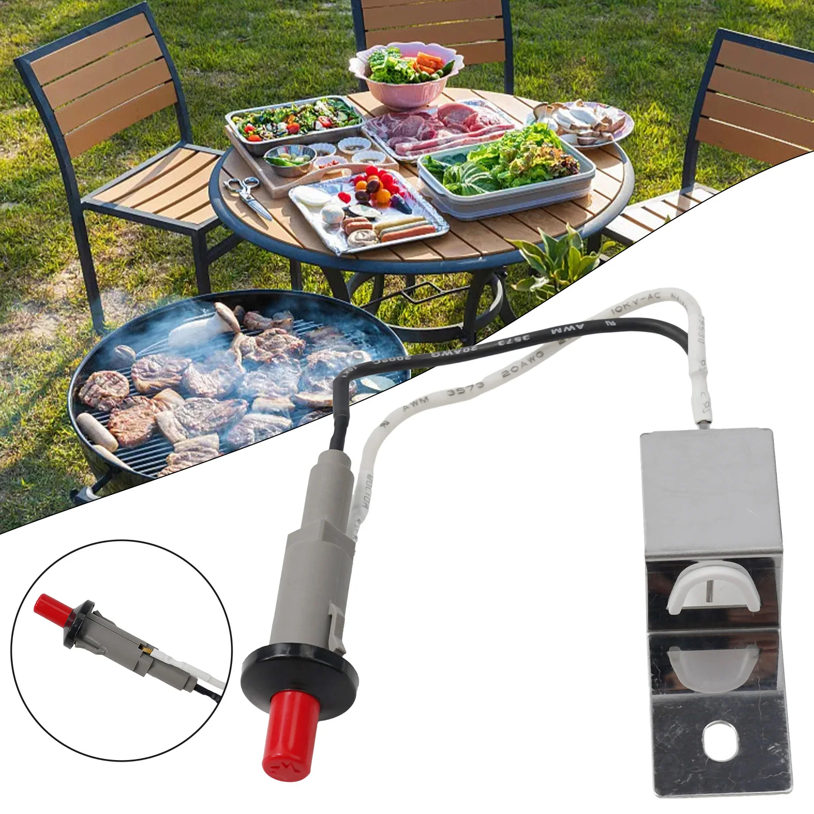 For Ignition Assembly Replacement Kit For Weber Q100 Q120 Q200 Q220 Q1000 Q2000 Gas Grill Oven Switch Outdoor Cooking Tool Parts