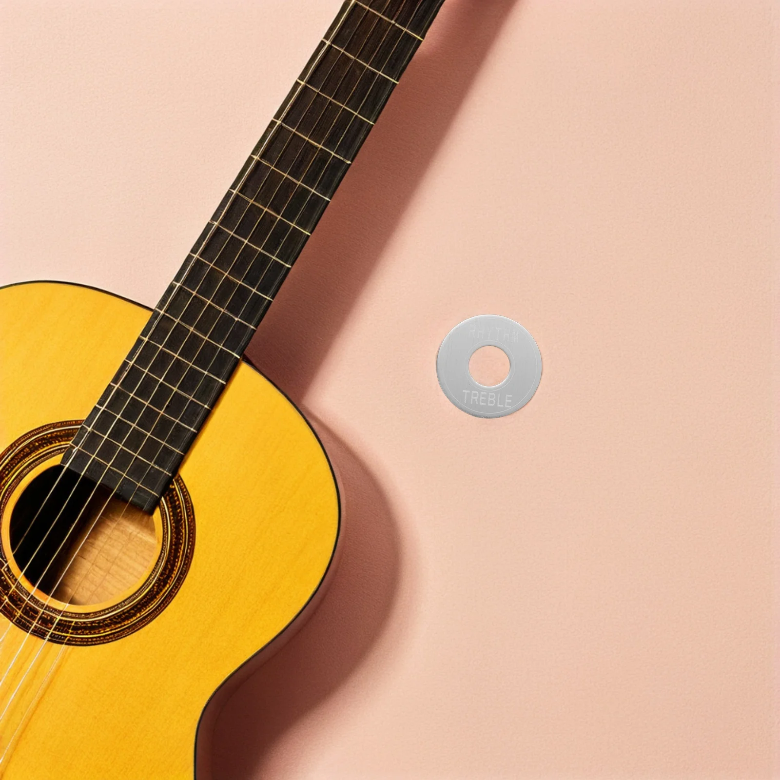 

2Pcs Guitar Accessories Metal Electric Guitar Toggle Switch Ring Rhythm Treble Control Plate for Smooth Performance Replacement