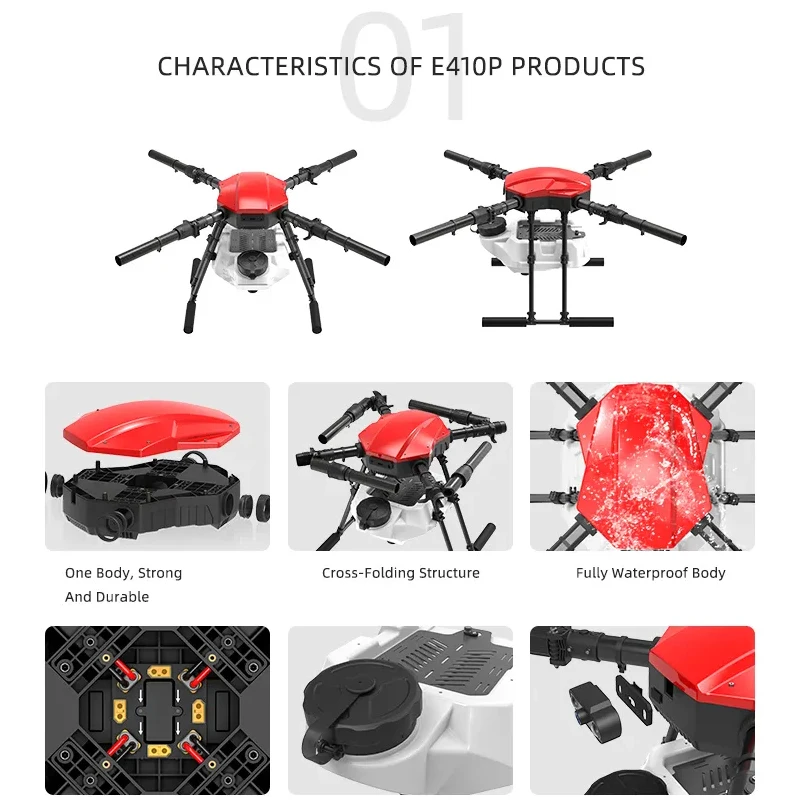 Eft E 410P 10l 10Kg Opgewaardeerd Vierassig Landbouwspuitframe 1393Mm Wielbasis Waterdicht Opvouwbaar Frame