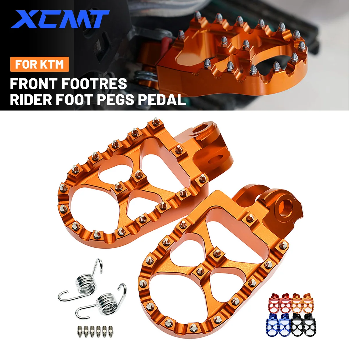 Footrest Pegs Footpegs Rests Pedals For Beta RR X Trainer Motard 125-525 For KTM SX EXC 65-530 Husqvarna TC TE 65-501 2014-2023