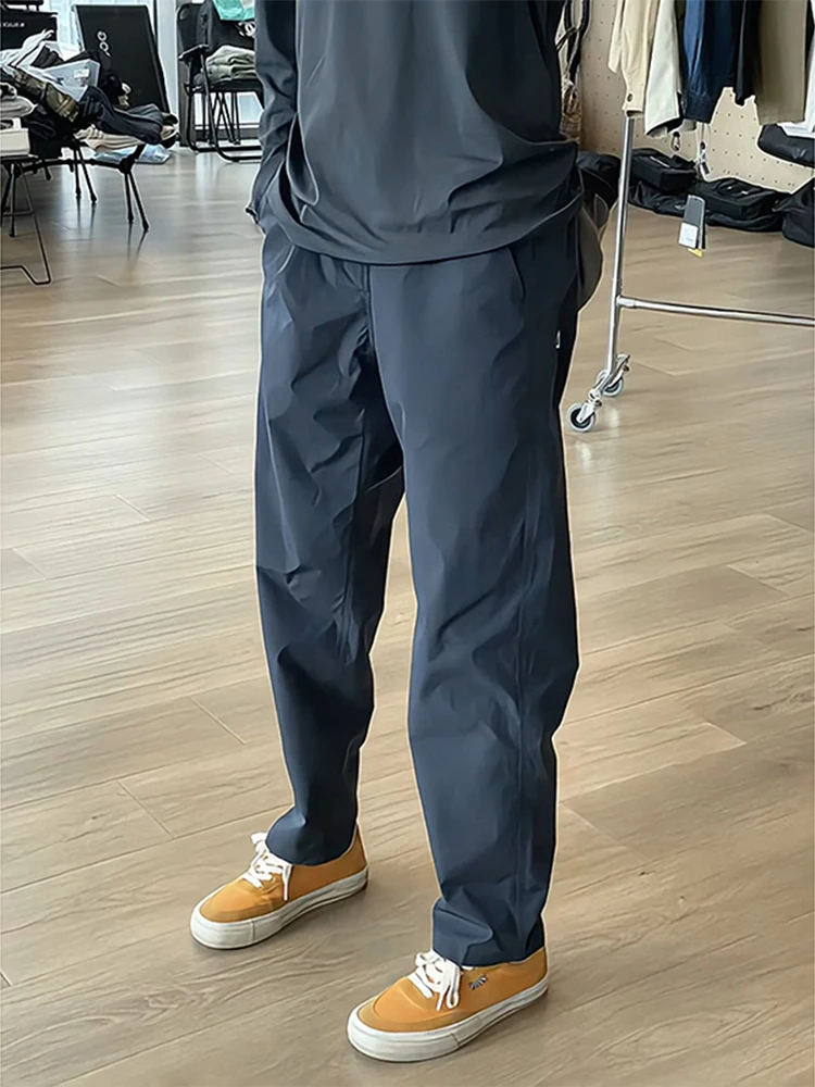 Pantaloni da lavoro ell morbidi blu scuro Pantaloni estivi da uomo in nylon Qui Dry American Sle Casual da esterno a gamba dritta