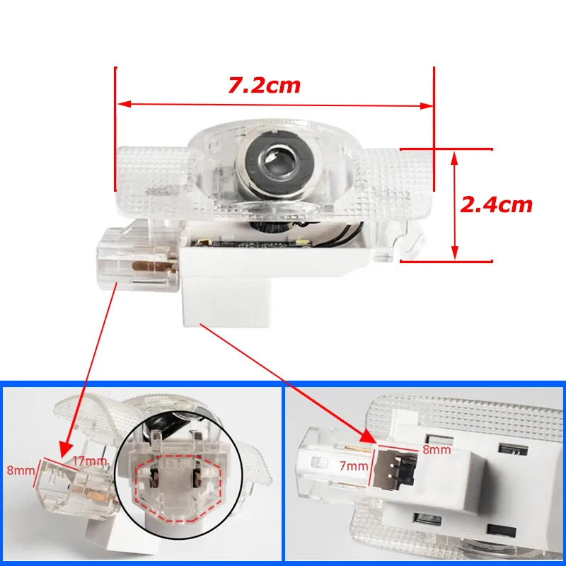 2Pcs LED Car Door Welcome Warning Light For LEXUS RX Series RX300 RX330 RX350 RX350h RX400h RX450h RX550h Auto Decor Accessories