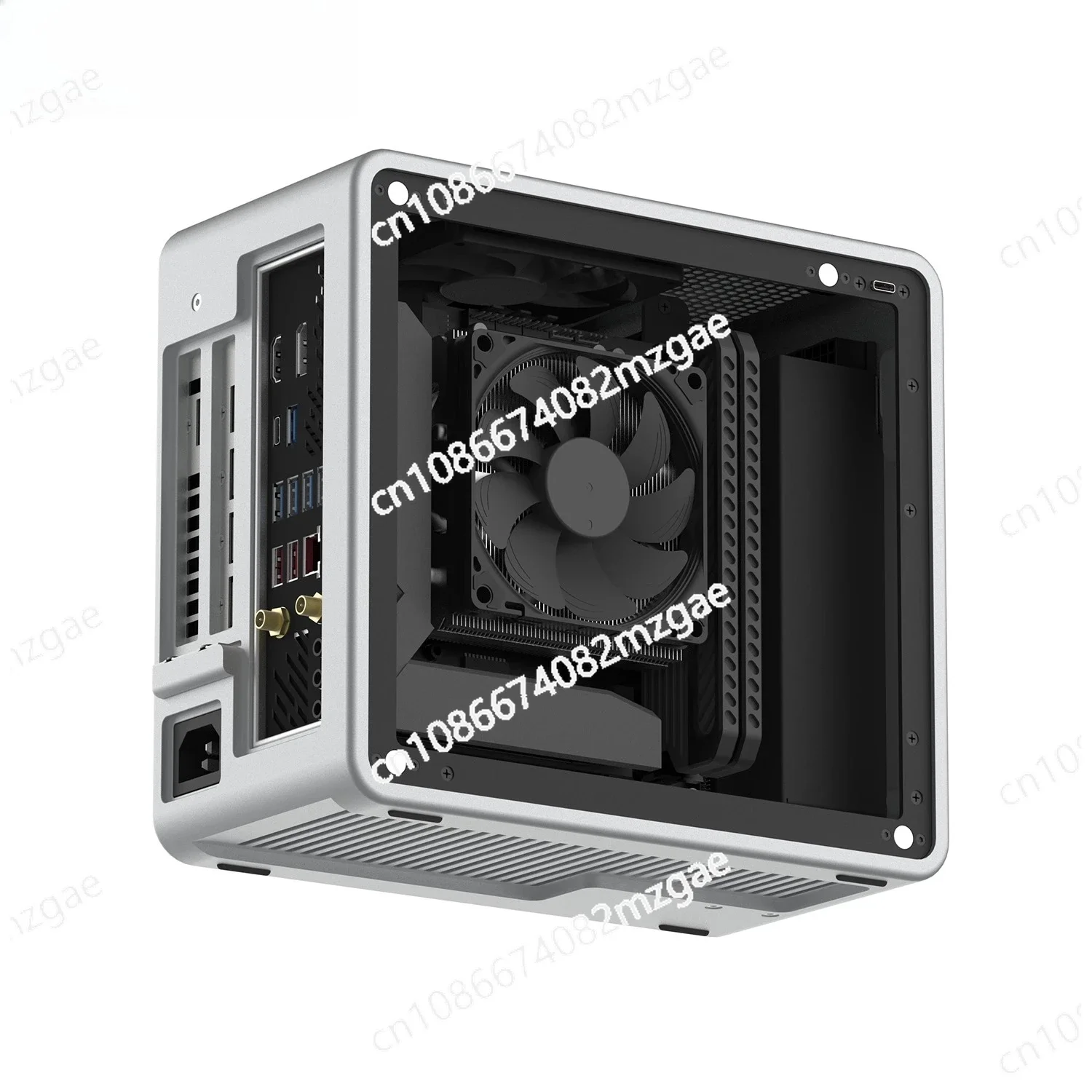 MQ5 All-Aluminum Alloy ITX Case - Compact Desktop Mini A4 Chassis with Integrated Design for PCs