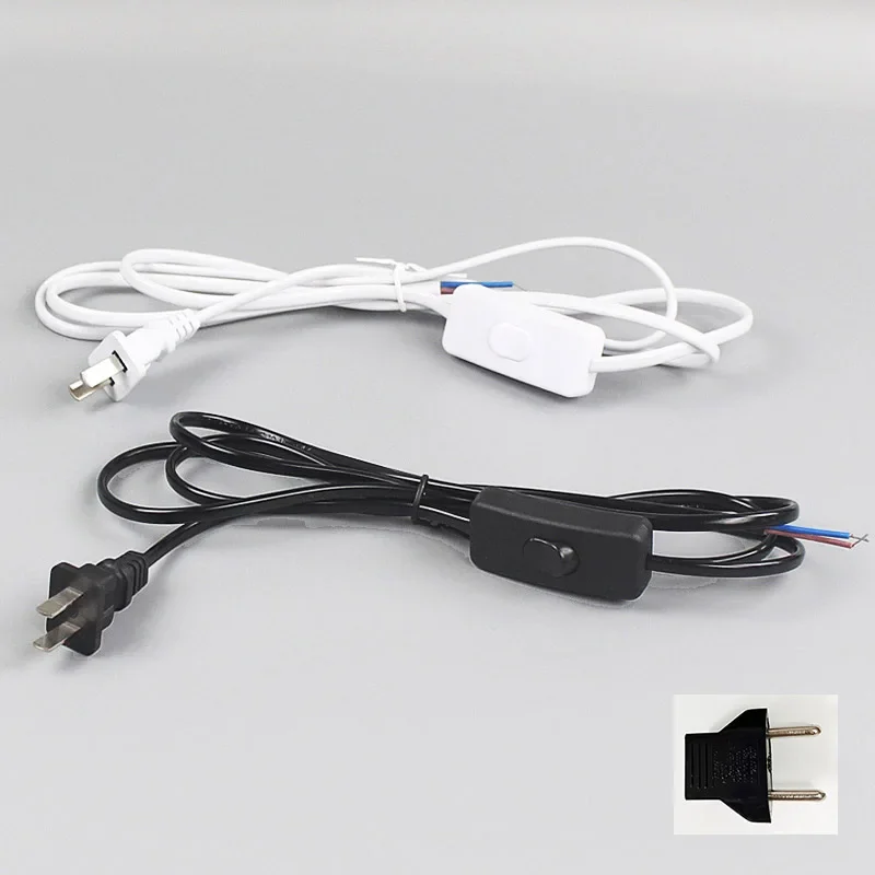 1.8m AC110V/220V Long LED switch cable wire light wire switch controller for desk lamp with 1pcs EU change plug for Free
