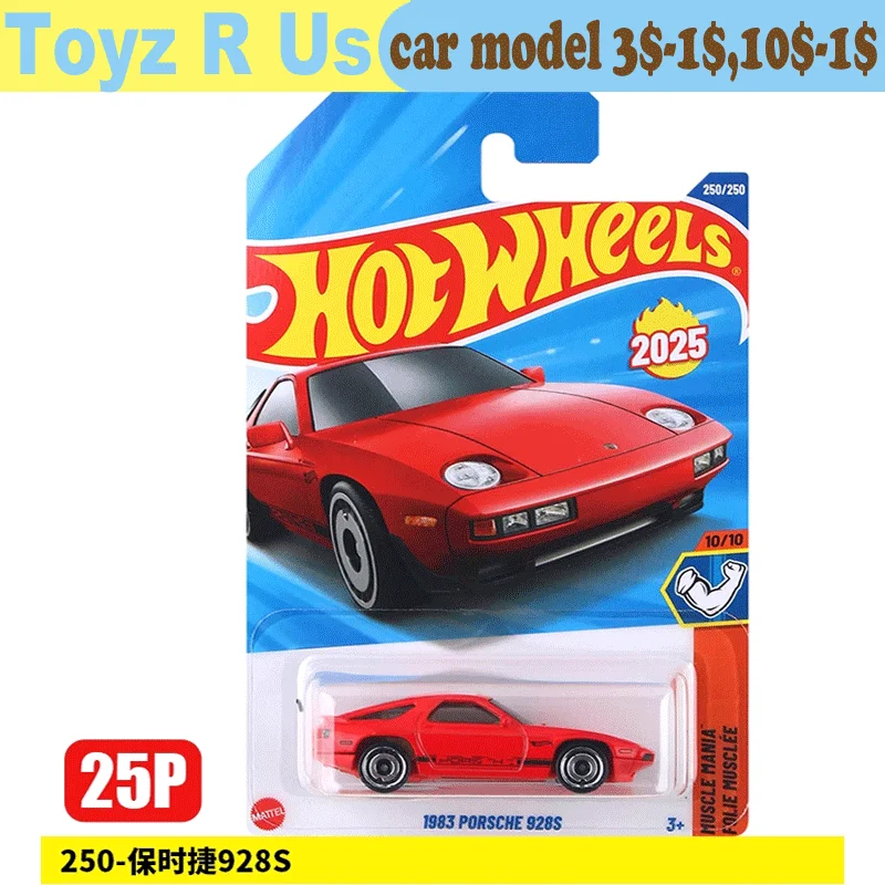 Coche Hot Wheels Original 1983 Porsche 928s, juguete para niño 1/64, vehículos fundidos, modelo de aleación Muscle Mania, regalo de colección 2025P/C4982