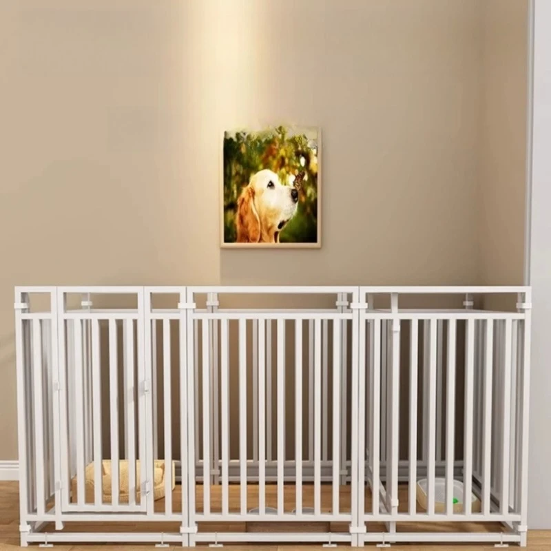 Large Modern Grating Dog Fence Indoor Kennel Modular Playpen Nordic Balcony Dog Fence Luxury Outdoor Parc Pour Chien Home Decor