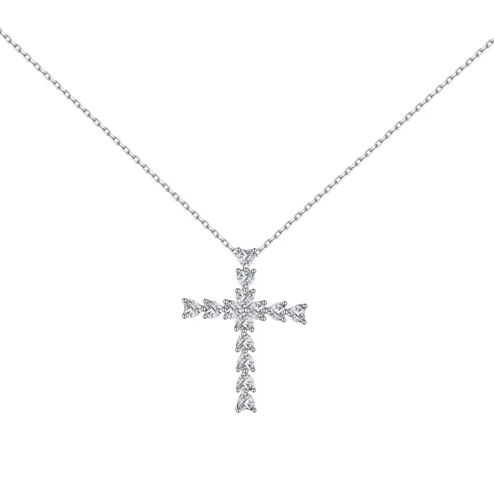 MSN013-colgante de Plata de Ley 925 con forma de cruz, colgante de circonita de estilo religioso, accesorios de joyería, suministros, gran oferta