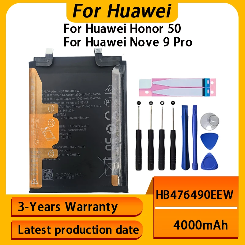 HB486486ECW Battery For Huawei P30 Pro/ Mate 20 Pro / Honor 50 Plus X7B 50 60 70 80 Pro 80 GT Nova 9 Pro Magic 3 Pro Batteries