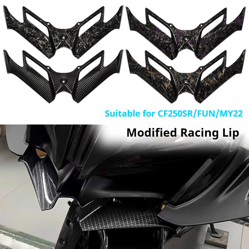 For CFMOTO 250SR FUN MY22 Front Lip Spoiler Winglet Air Intake Trim No-Drill Accesorios Moto