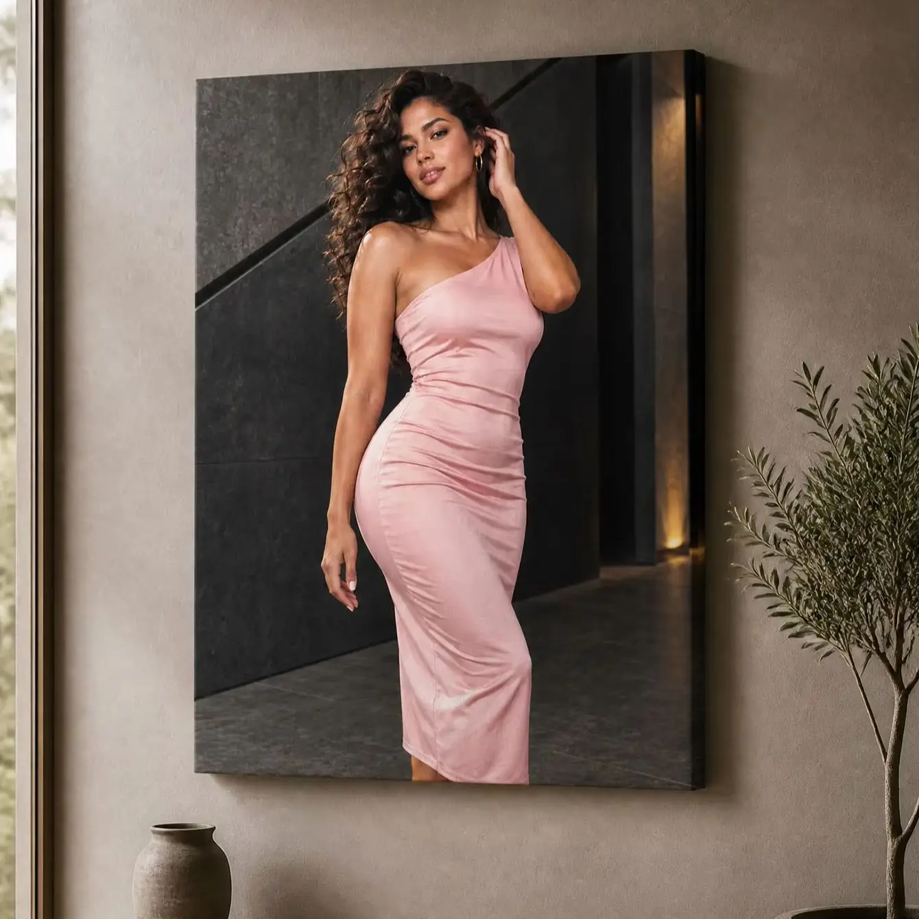 Custom Photo Canvas Print Unframed Wall Art for Friends, Custom Portrait Poster for Bedroom Decor & Birthday Keepsake Gift