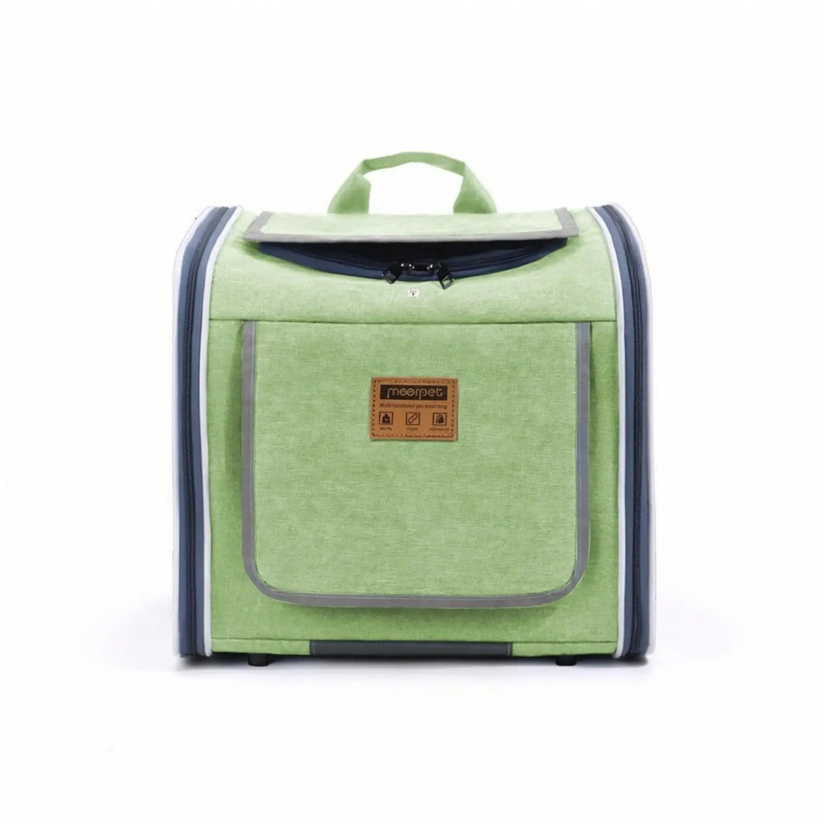 Small Animal Carrier Backpack for Cats and Puppies Travel with Top Handle Storage Pocket and Oxford Cloth