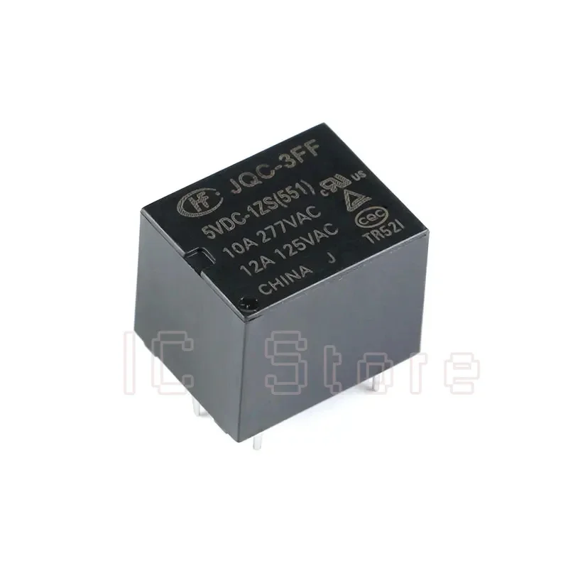 1PCS 10A Relay HF3FF-JQC-3FF-5VDC-1ZS 12VDC-1ZS 24VDC-1ZS(551) 5Pin DIP5 HF- JQC-3FF-5V 9V 12V 24V DC Relays