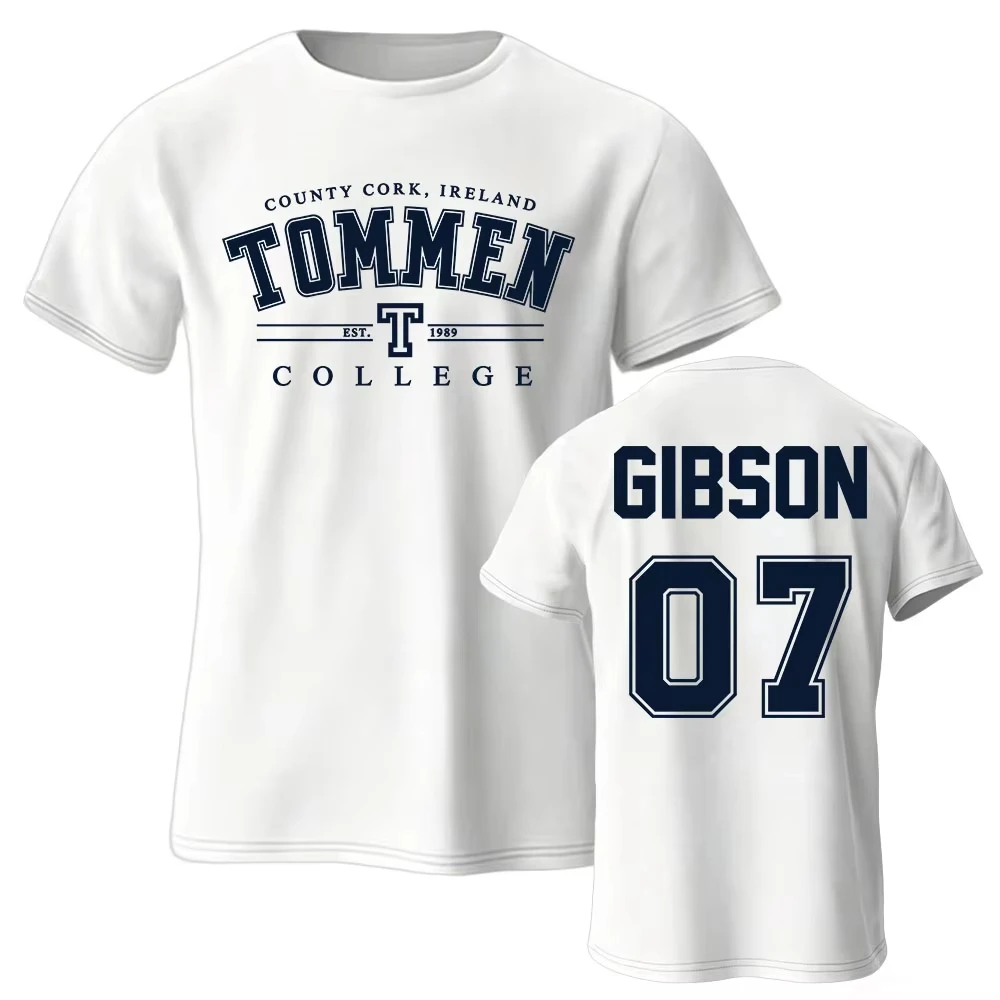 2026 Preppy Rugby College Style Short Sleeve T Shirt Retro Est Year Font Sport Loose Fashion Tee for Men Women