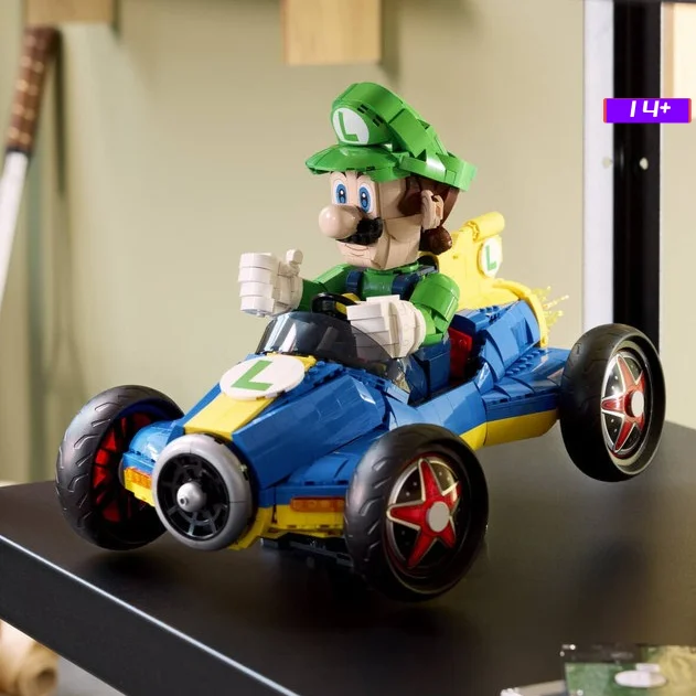 En Stock 2026 Nuevo MOC 72050 Super Mario Luigi 2234 piezas Modelo de Coche para Ensamblar Super Mario Kart Juguetes de Coche Regalos y Adornos para Niños