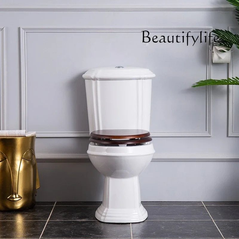 BJ Bathroom Split Toilet Classical Solid Wood Classic Modeling American Style Siphon Pit Distance 305