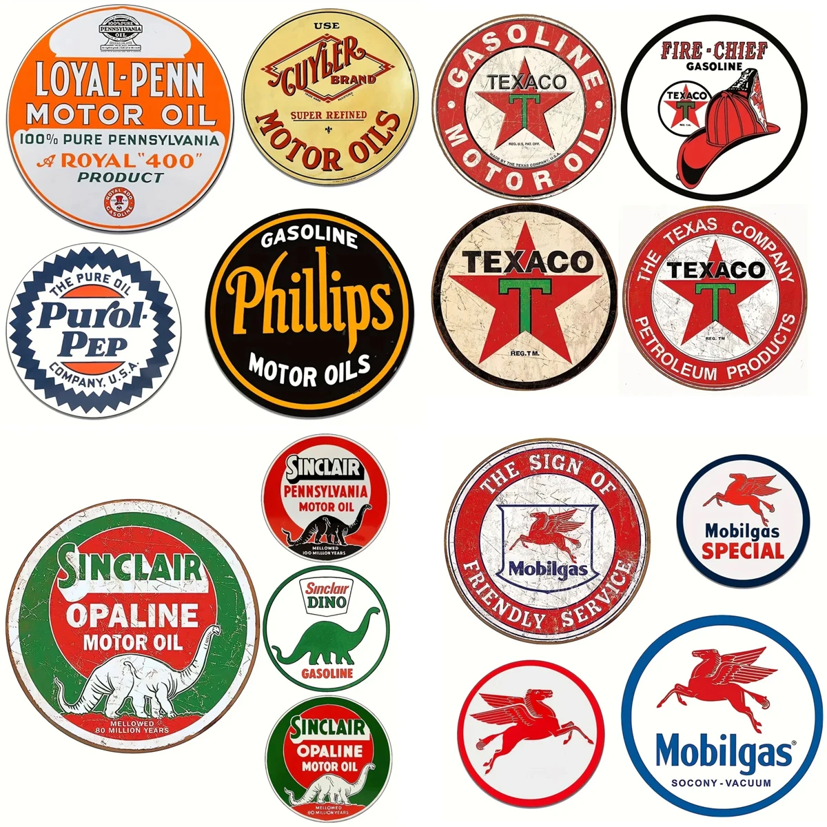 Винтажный бензини, моторное масло, синтетический газовый знак, эмблема, штамп для авто компании