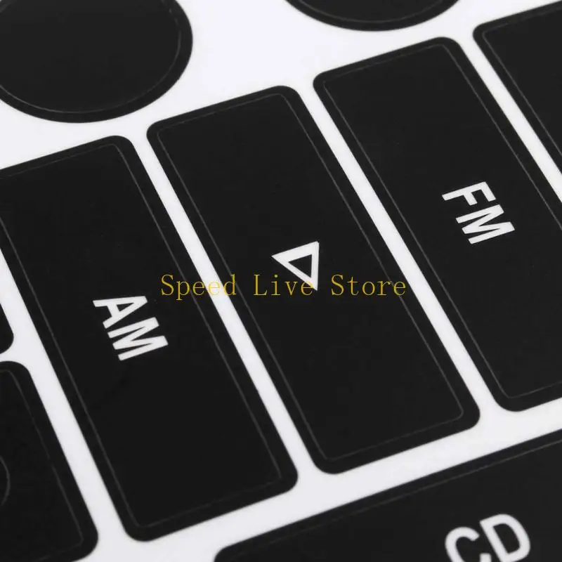 547C 1 Set PVC Stickers Radio Button Restoration Decals Suitable for Golf MK5 Vehicle