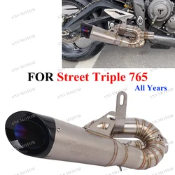 Low Mounting For Triumph Street Triple 765 765R 765RS 2017-2025 Motocycle Exhuast System 765RS Exhaust Mid Link Pipe 51MM