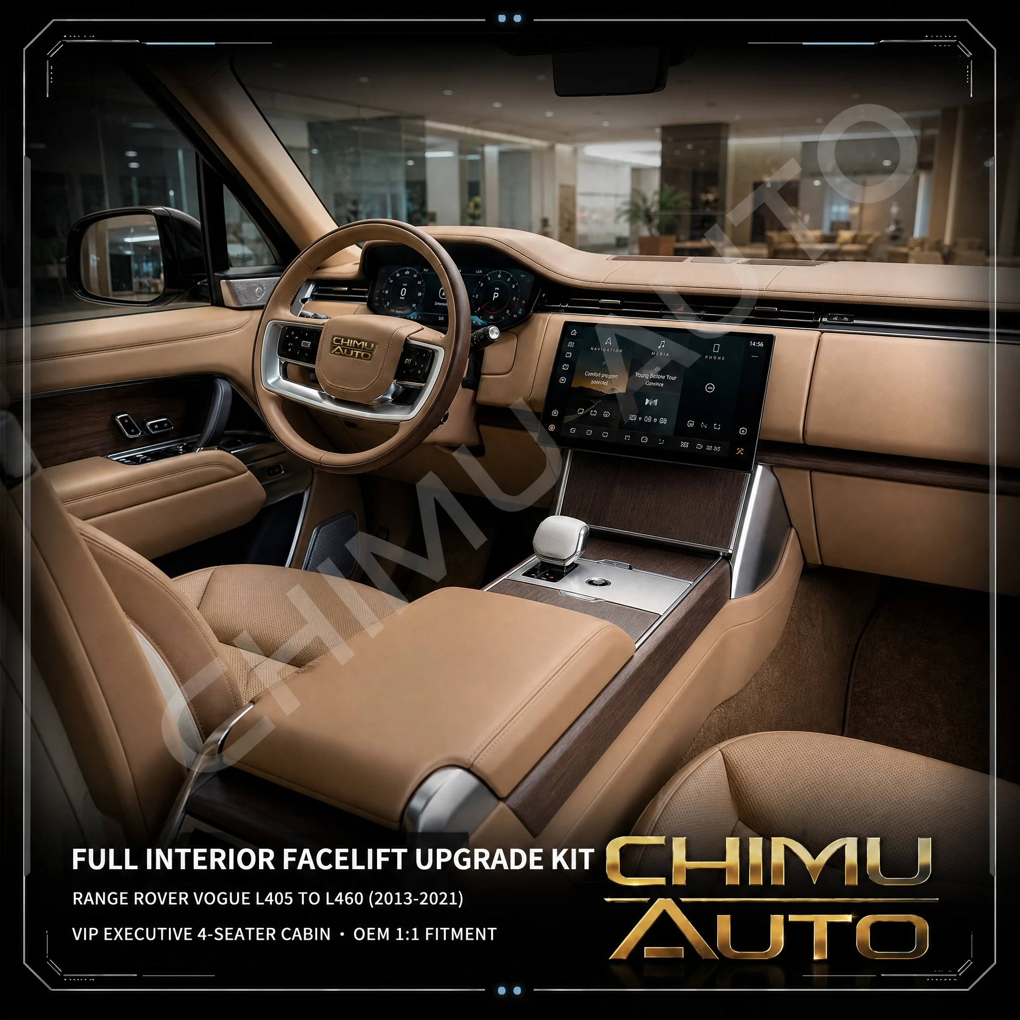 【CHIMU AUTO】For Range Rover Vogue L405 to L460 Full Interior Upgrade Kit Luxury Dashboard Seats Door Panels 2013-2021