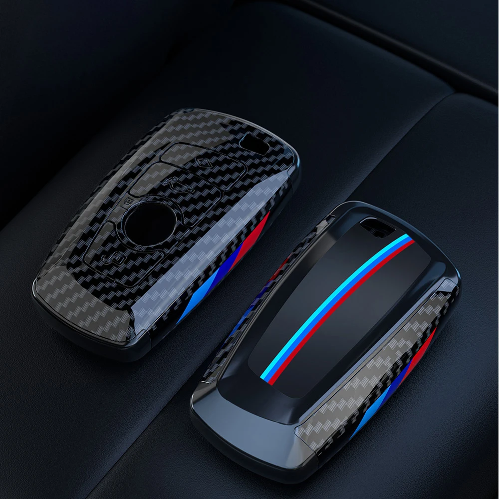 Carbon Fibre Car Key Cover Case Shell For BMW F30 F20 F10 F18 F22 F01 X3 X4 F06 F02 M3 M5 Car Keychain Auto Styling Accessories