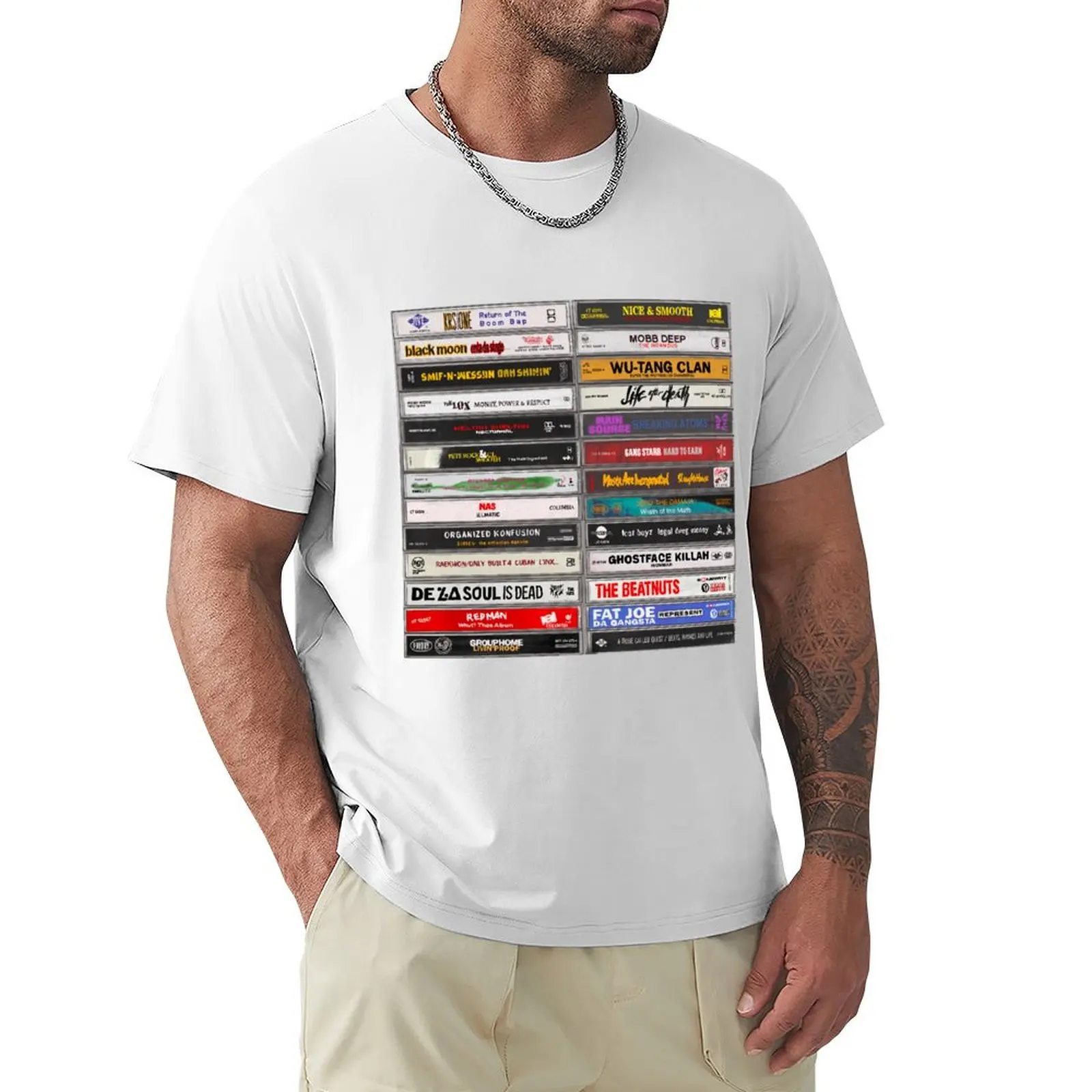 

Classic 90s East Coast Hip-Hop tapes painting - 1318 T-Shirt plain heavyweights Men's t shirts