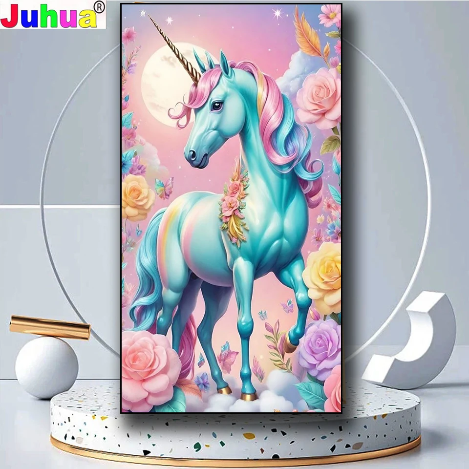 5D New Collection 2024 Mythology unicorn Diy Diamond Painting Cross Stitch Full Diamond Mosaic Embroidery Horse Home Decor