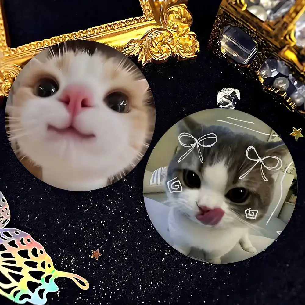 لطيف القط الميمات Meowl Kawaii شارات الإبداعية صفيح زر PinsBrooch الإبداعية يقتبس شارة الملابس على ظهره مجوهرات هدية ل