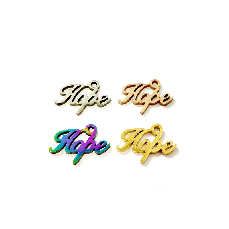 

20pcs Hope Stainless steel Mixed Letter Charms Fit for Bracelet Bangle DIY Jewelry Making SSC033