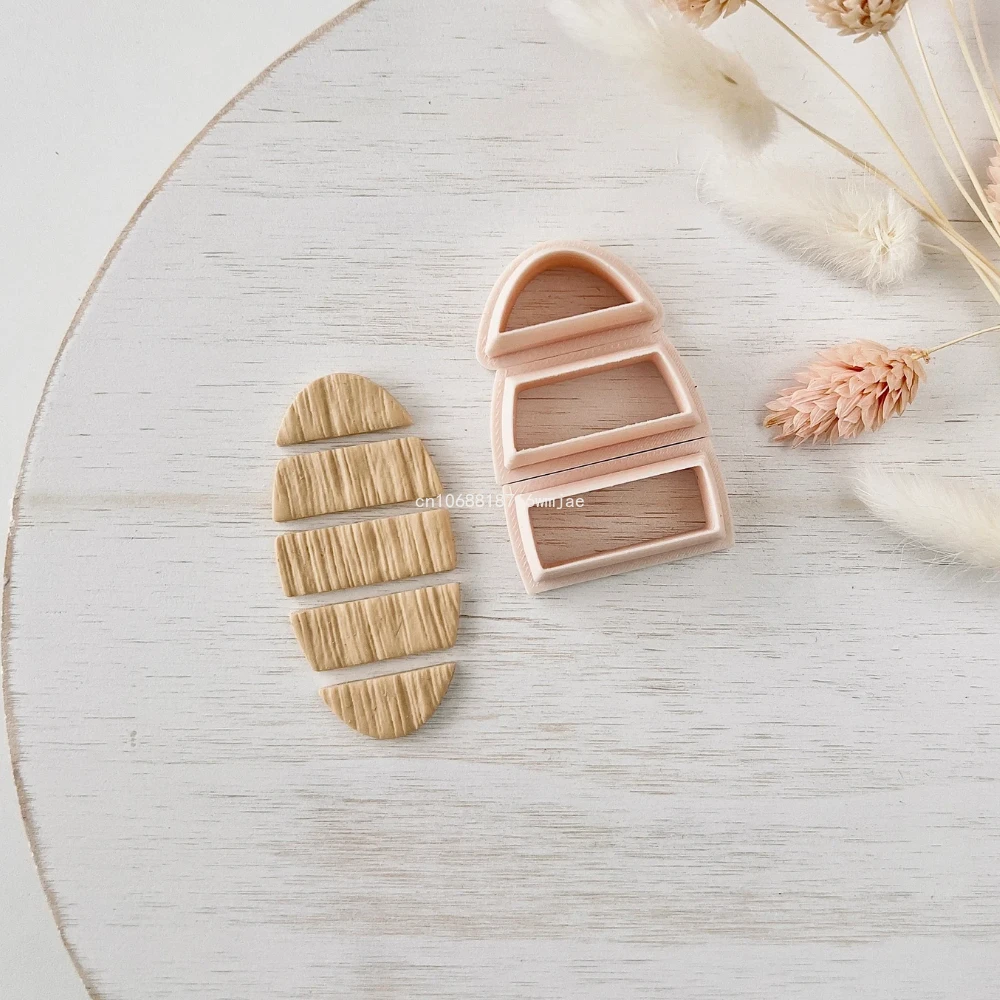 Symmetry Frame Polymer Clay Earring Cutters | Arc Shape Dangle Clay Molds | Double Line Pottery Clay Cutting Hand Making Tools