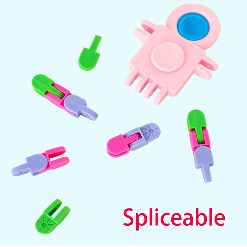 4/8/16/32 Stück Astronauten-Kettenkreisel Mechanisch Verformbarer Rotierender Roboter Puzzle Eltern-Kind Fidget-Spielzeug Spinner – Detail 6