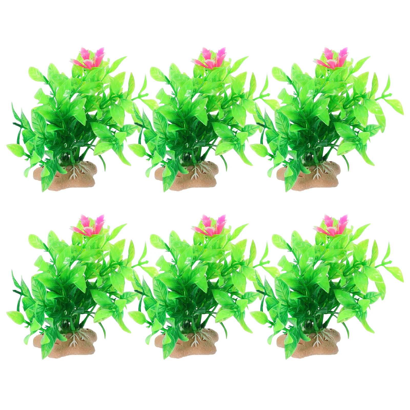 

6Pcs Aquarium Artificial Plants Realistic Plastic Fish Tank Landscaping Decorative Aquarium Accessories for Fish Habitat
